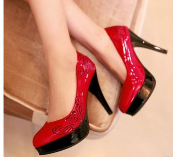 

2019 women's shoes in spring and autumn with new style high heel fine heel round head waterproof table@305, Black