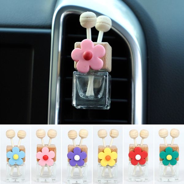 

car air freshener car perfume clip fragrance flower glass bottle essential oils diffuser vent outlet ornament car-styling