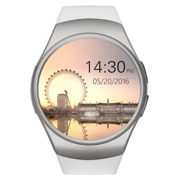 Kw18 relógio inteligente Tela cheia arredondado Bluetooth Reloj Inteligente Cartão SIM Monitor de Frequência Heart Relógio Relógio Anti Perdido Pulseira para Android Ios