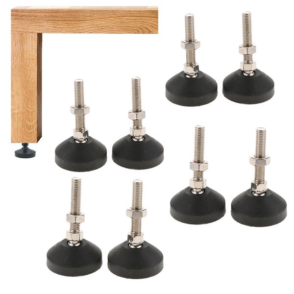 

8x carbon steel adjustable furniture leveler leveling feet 50 dia
