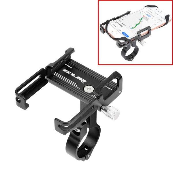 

gub p10 aluminum alloy bicycle phone holder gps navigation anti-shake mountain road bike motorcycle smartphone hold adjustable