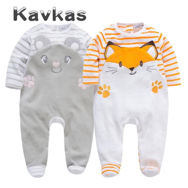 

kavkas winter baby clothes flannel long sleeve baby rompers 0-24 months newborn bebes clothing boys girls roupa de bebes, Blue