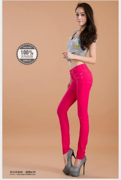 

2019 women's color pants multi-color trousers slim and comfortable, Black;white