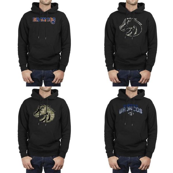 

мужская мода boise state broncos кокосовая пальма логотип черный зимние толстовки дизайн графический хип-хоп камуфляж ядро дым гей-радуга ра, Black