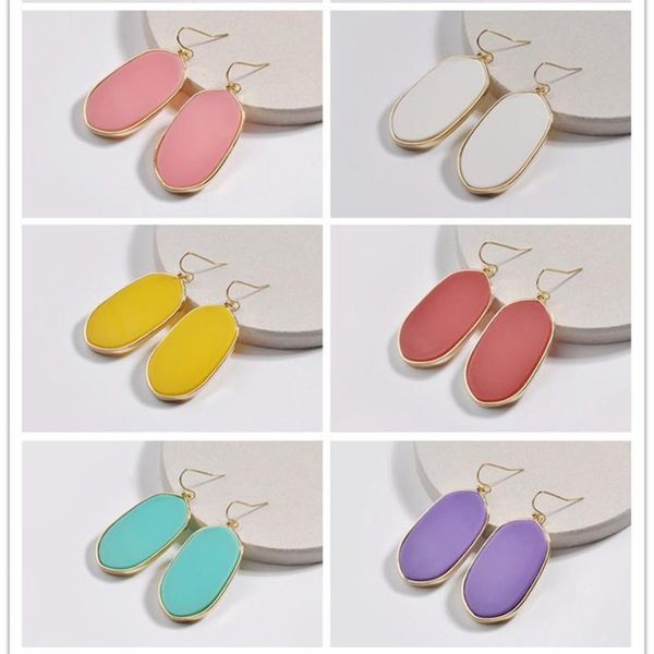 

qingdao earrings alloy acetic acid second gram force board geometry candy color woman, Golden;silver