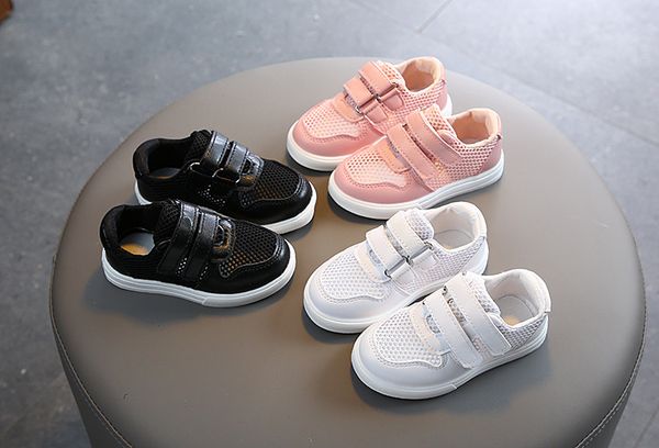 

children's white snakers shoes for girls and boys, Black;red