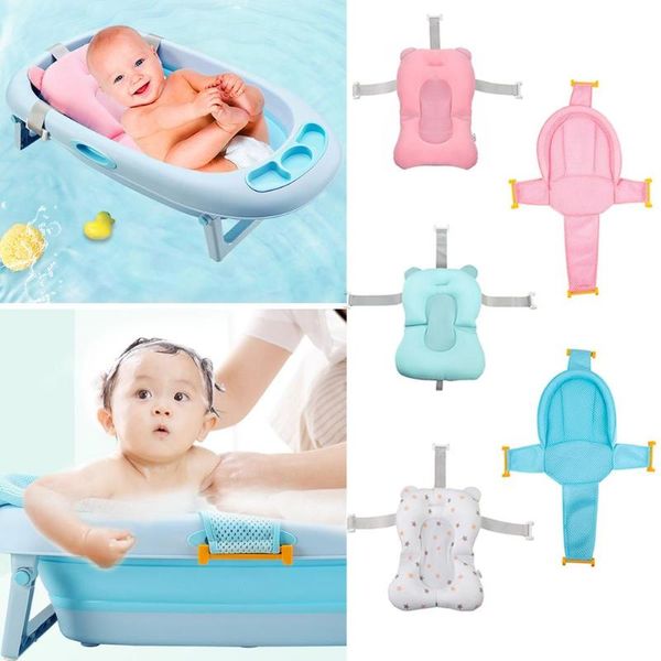 

baby shower bath tub foldable baby bath tub pad non slip bathtub mat newborn safety mat infant support cushion dropship