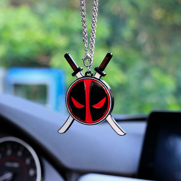 

car pendant for deadpool fashion auto interior rearview mirror hanging suspension ornament automobile decoration car accessories