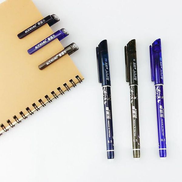 

10/20pc/set erasable pen office gel pen erasable refill rod washable handle 0.5mm blue black ink school writing stationery