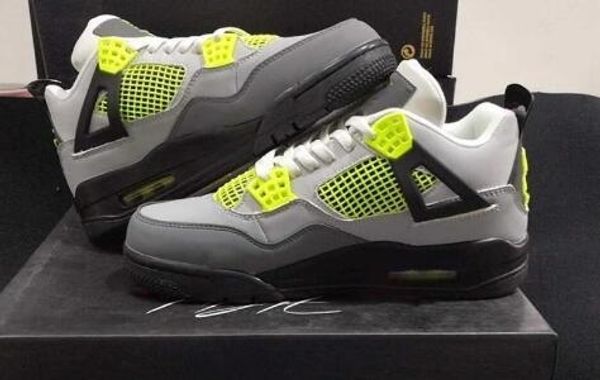 

2019 новый 4s le neon мужские баскетбольные кроссовки 4s cool grey мужские дизайнерские кроссовки кроссовки ct5342-007 размер us 7-13