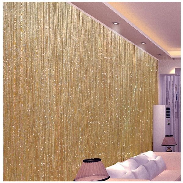 

2pcs colorful luxury crystal curtain 2m x 1m flash line shiny tassel string door curtain window room divider home decoration