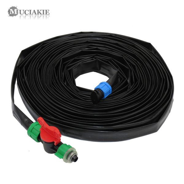 

muciakie 20/40/80 meters drip irrigation tape 16mm 0.2mm thickness with emitter flat streamline hose sprinklers 15cm space