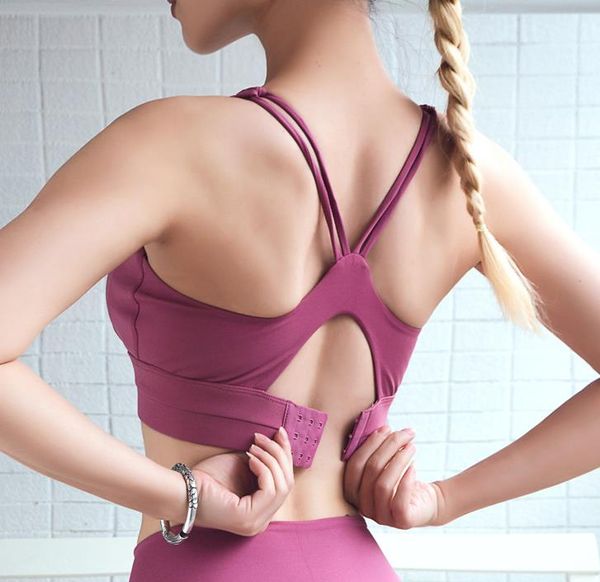 

лефан женщин велоспорт компрессионные бюстгальтеры пуш ап с телефоном в кармане йога бюстгальтер спортивная эластичный тренажерный зал бег в, Black