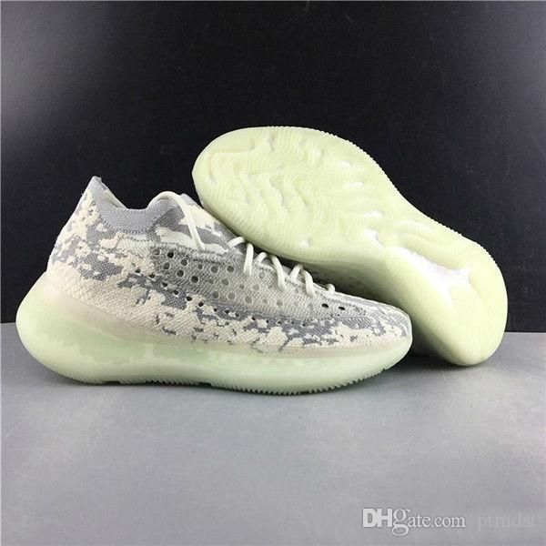 

2019 new release 380 alien kanye west running shoes 3m reflective men women basketball sport sneakers, Black