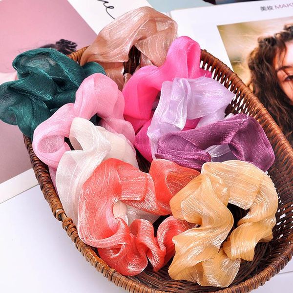 

ins fashion women designer hair scrunchies silk satin girls scrunchies women hairbands designer hair bands hair accessories for women, Slivery;white