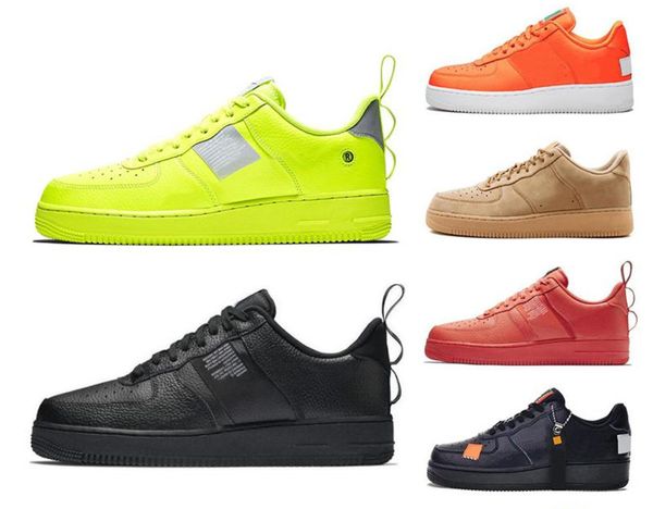 

new utility running shoes all black white men women sports skateboarding high low cut wheat brown trainers sneakers size 36-45