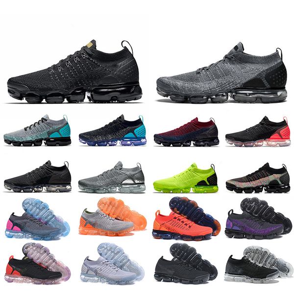 

2019 Knit 2.0 Fly 1.0 Running Shoes Men Women BHM Red Orbit Metallic Gold Triple Black Green Shoes Sneakers Trainers EUR 36-45