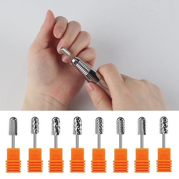 

8 type tungsten steel nail grinding head milling manicure cutter for pedicure machine sander drill bit device electric tools
