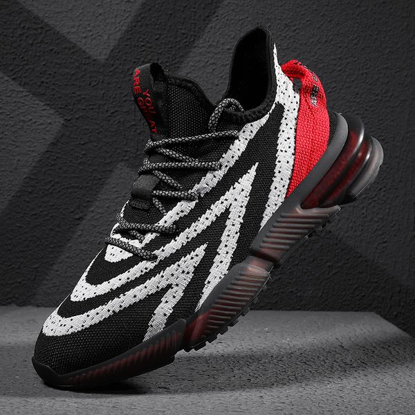 

men sneakers breathable air mesh running shoes sports trainers male light fitness athletic casual walking shoes trend reflective