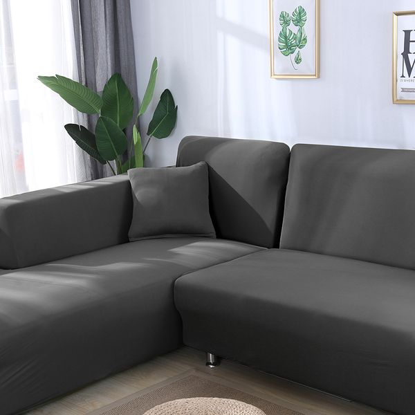 Grey Color Elastic Couch Sofa Cover Loveseat Cover Sofa Covers For