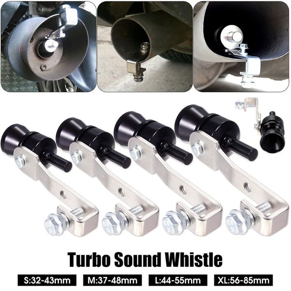 

vehemo black s/m/l/xl pipe whistle sound whistle simulator turbo automobile exhaust muffler durable blowoff
