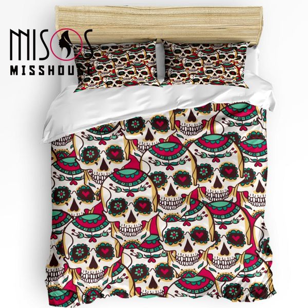 

misshouse bedding sets mexican skeleton home textile 3pcs duvet cover set comforter cover pillowcases