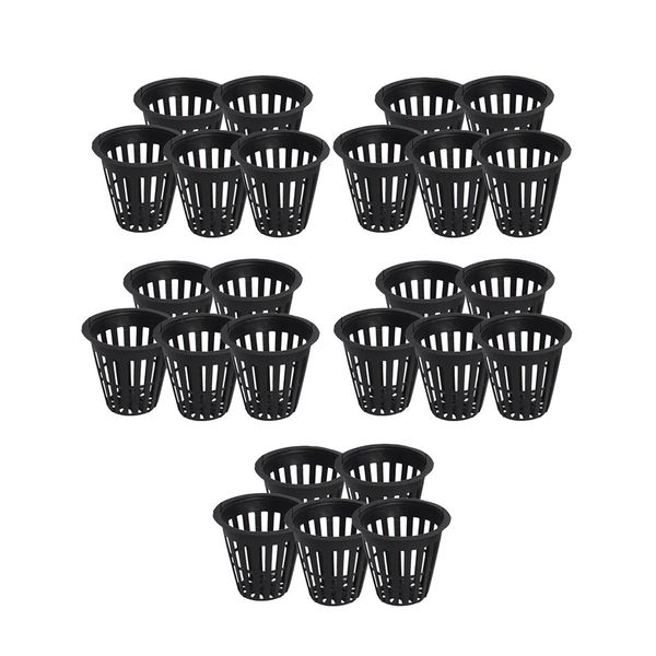 

25pcs 5cm garden slotted mesh net cups pots basket for hydroponics orchids