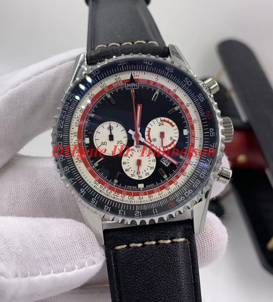 

new 1884 orologio di lusso b01 men quartz watch chronograph movement navitimer black two-tone dial dial designer watches ab01211b1b1x1 uhren, Slivery;brown