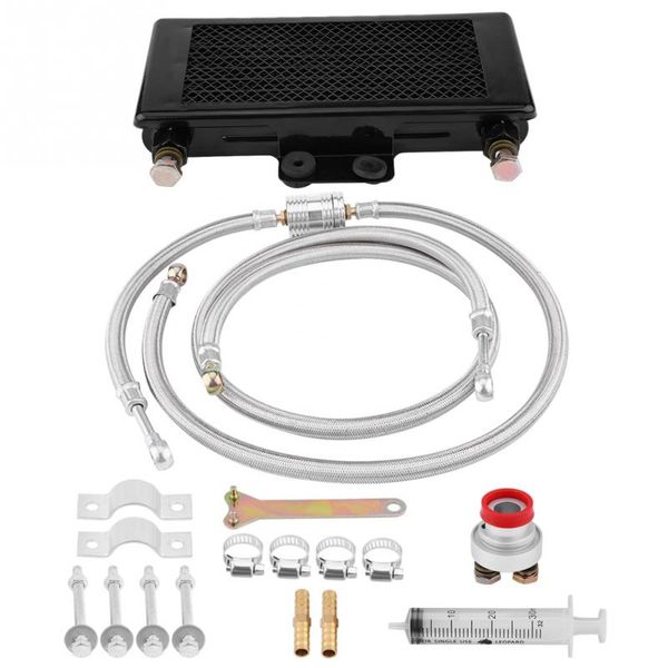 

aluminum engine oil cooler oil cooling radiator system kit for 100cc-125cc engine cooler cooling radiator kit