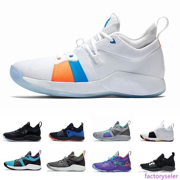 

drop shipping paul george 2 pg ii mens basketball shoes pg2 2s starry blue orange all white black sports sneakers shoes size 40-46