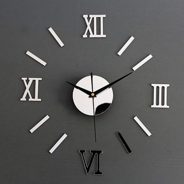 

wholesale- classic black 3 d diy roman numerals wall clock creative combination of the wall clock diy clock ing