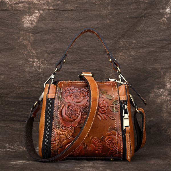 

новый стиль мода натуральная кожа ручной работы тиснением портативный сумка