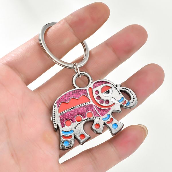 

vicney new arrival ancient silver elephant keychain cute thai elephant key chain women men car bag keyring gift jewelry souvenir