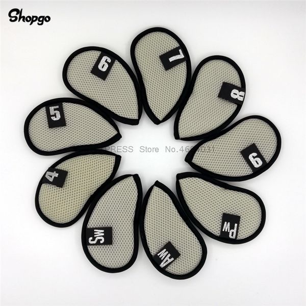 

shopgo net cloth golf headcovers with numbers marked golf irons covers #4-9pas iron complete set 9pcs/lot ing