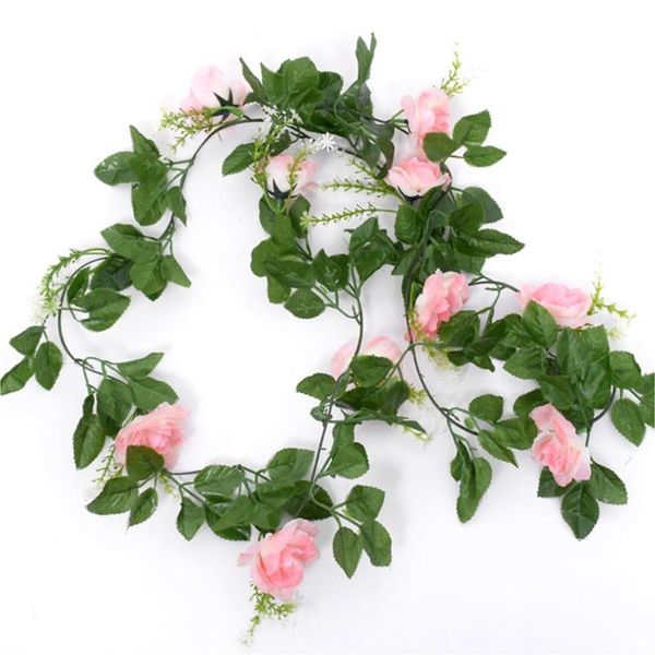 

indoor simulation rose rattan air conditioning tube heating tube decoration simulation rose flower rattan