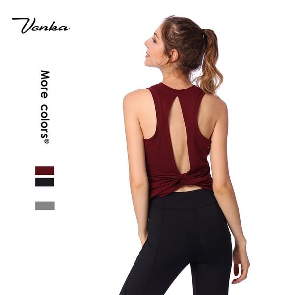 

2020 fitness gym wear back design ladies crop women's tank for sports or casual wear, White;black