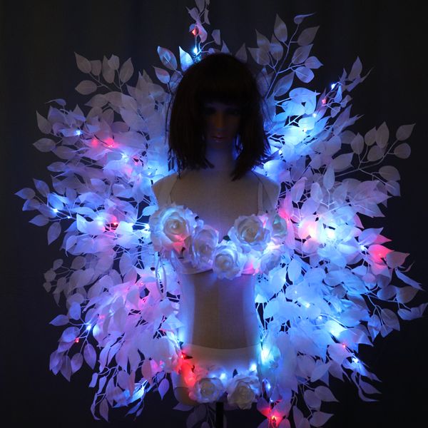 

colorful background glowing clothing glowing wedding dress clothes luminous headwear short skirt suit women ballroom dance