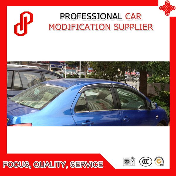 

4 pieces injection molding trim vent shade rain sun wind deflector window visor for vios 2002 - 2007 2008 -2013 2014 - 2017