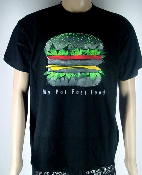 

футболка моего пот быстро бюргер-s m  xl xxl новый, White;black