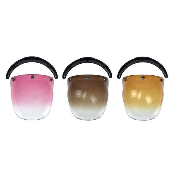 

flip-up lens bubble visor face shield vintage motorcycle helmet windshield