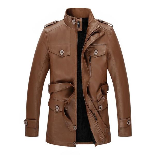 

leather jacket men soft pu leather jacket male business casual coats man jaqueta masculinas inverno couro large size xxxl, Tan;black