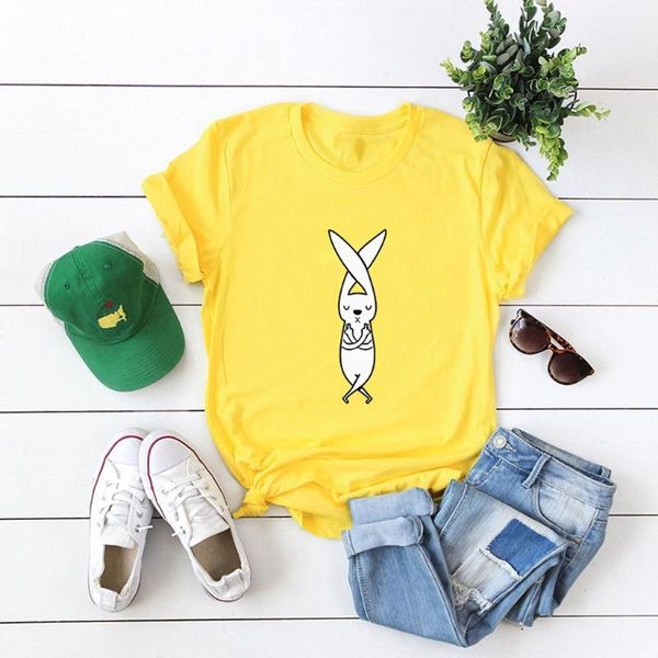 

women's t-shirt trending easter kawaii print oversized t shirt candy color o-neck tshirt short sleeve large size women 2021, White