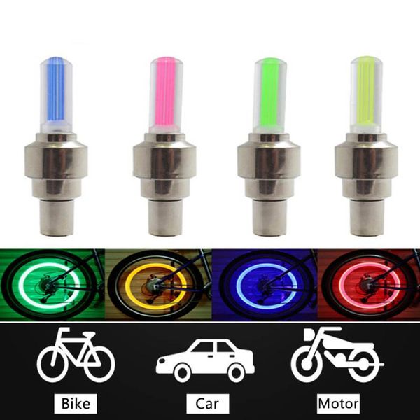 

2pcs car-стилизации колпачки велосипед автомобиль мотоцикл колесо шины клапан крышки автоматическая вспышка светодиодные лампы на колеса авт