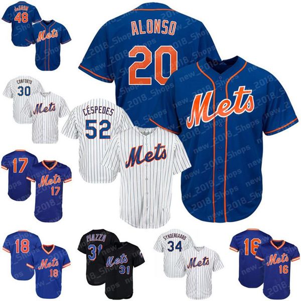 

20 Pete Alonso Mets 52 Yoenis Cespedes 30 Michael Conforto 48 Jacob deGrom 18 Darryl Strawberry 16 Dwight Gooden 17 Keith Hernandez