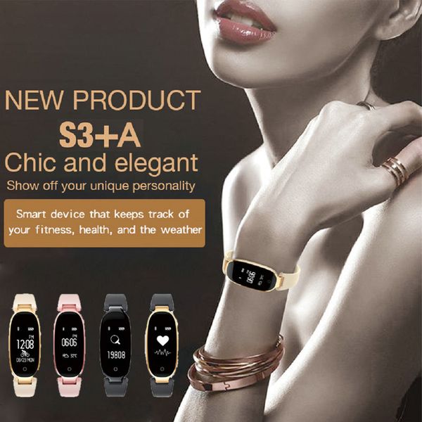 

ale smart watch s3 smart wristbands fitness bracelet heart rate monitor activity tracker smartwatch band women smartband ladies watch