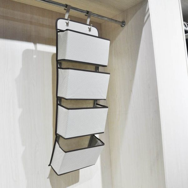 

4 layer non-woven door hook storage bag multi-function wardrobe hanging bag hogard