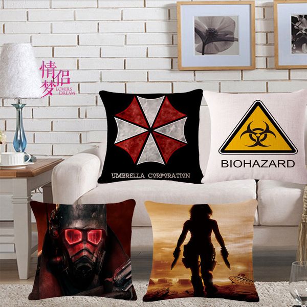 

originality resident evil cotton flax pillow back cushion loose coat