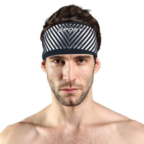 

professional men women breathable sport sweatband anti-slip elastic sweatband hairband for yoga running biking headscarf fg, Yellow;black