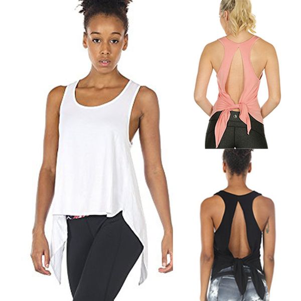

crop top танк топы для женщин 2019 лета женщин бинты твердая tank жилет sexy racerback backless рукавов blusas рубашка top сатин, White