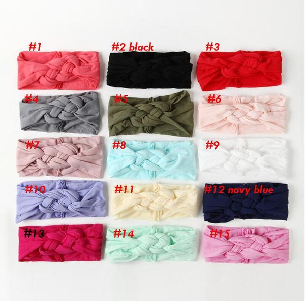 

27colors braided nylon headwraps, sailor knot nylon baby headband  fits all twist braided baby headbands 36pc/lot, Slivery;white